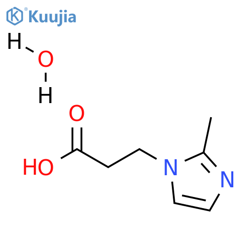 3-(2-methyl-1H-imidazol-1-yl)propanoic acid hydrate structure