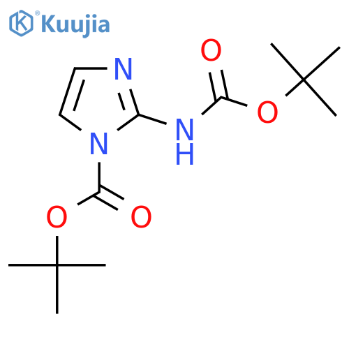 Tert-Butyl 2-((tert-butoxycarbonyl)amino)-1H-imidazole-1-carboxylate structure