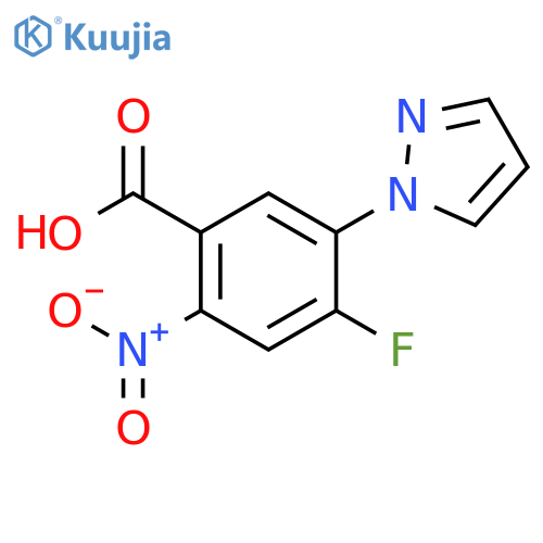 4-Fluoro-5-(1H-pyrazol-1-yl)-2-nitrobenzoic Acid structure