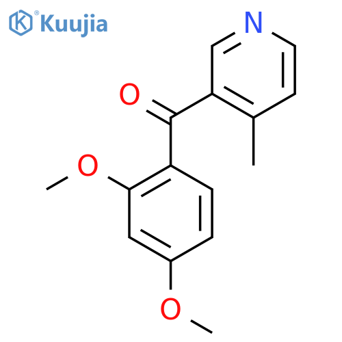 3-(2,4-Dimethoxybenzoyl)-4-methylpyridine structure