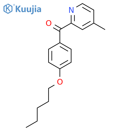 4-Methyl-2-(4-pentyloxybenzoyl)pyridine structure
