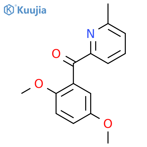 2-(2,5-Dimethoxybenzoyl)-6-methylpyridine structure