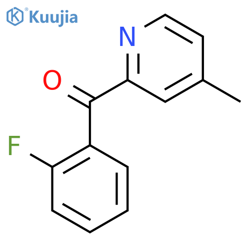 2-(2-Fluorobenzoyl)-4-methylpyridine structure