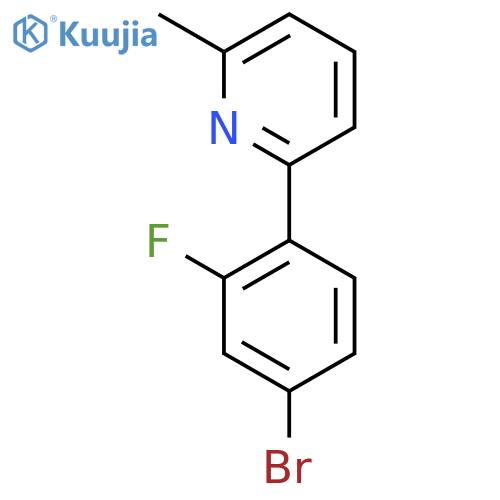 2-(4-Bromo-2-fluorophenyl)-6-methylpyridine structure