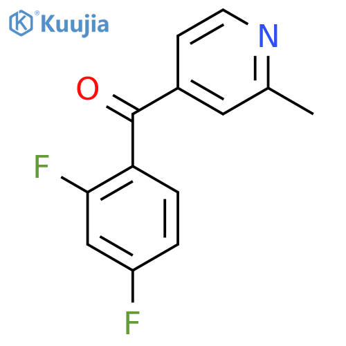 4-(2,4-Difluorobenzoyl)-2-methylpyridine structure