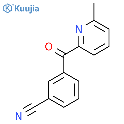 2-(3-Cyanobenzoyl)-6-methylpyridine structure