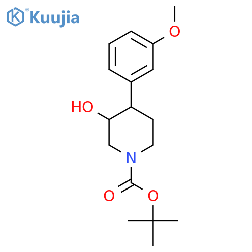 Tert-butyl 3-hydroxy-4-(3-methoxyphenyl)piperidine-1-carboxylate structure