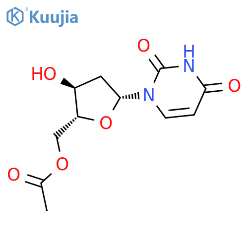 Uridine, 2'-deoxy-, 5'-acetate structure