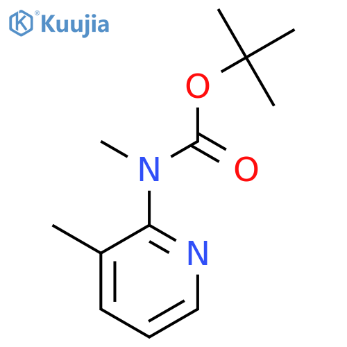 tert-Butyl methyl(3-methylpyridin-2-yl)carbamate structure