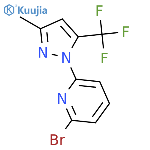 2-Bromo-6-(3-methyl-5-trifluoromethylpyrazol-1-yl)pyridine structure