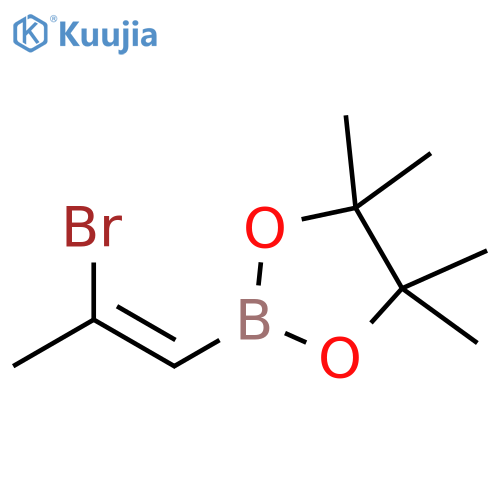 2-(2-bromoprop-1-en-1-yl)-4,4,5,5-tetramethyl-1,3,2-dioxaborolane, Mixture of isomers structure