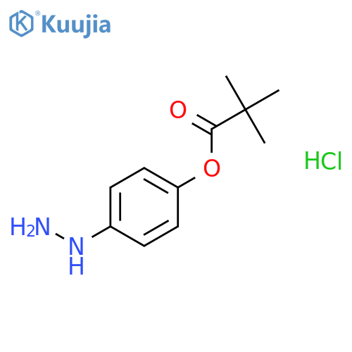 4-Hydrazinylphenyl pivalate hydrochloride structure