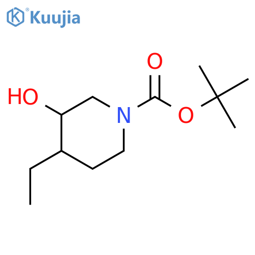 tert-Butyl 4-ethyl-3-hydroxypiperidine-1-carboxylate structure