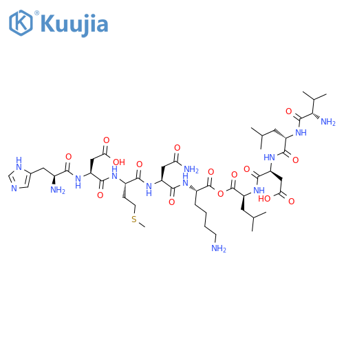 L-Leucine,L-histidyl-L-a-aspartyl-L-methionyl-L-asparaginyl-L-lysyl-L-valyl-L-leucyl-L-a-aspartyl- structure