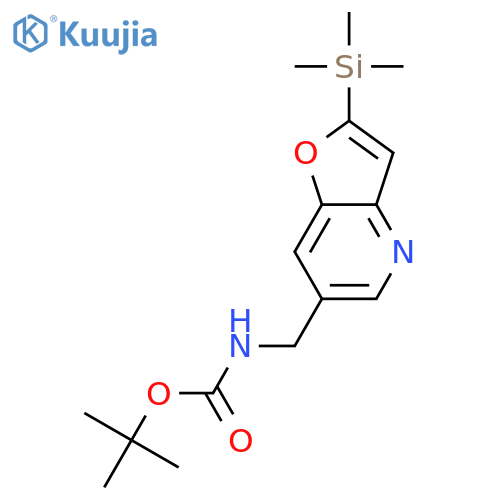 tert-Butyl (2-(Trimethylsilyl)furo3,2-bpyridin-6-yl)methylcarbamate structure