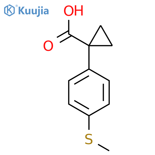 1-4-(methylsulfanyl)phenylcyclopropane-1-carboxylic acid structure