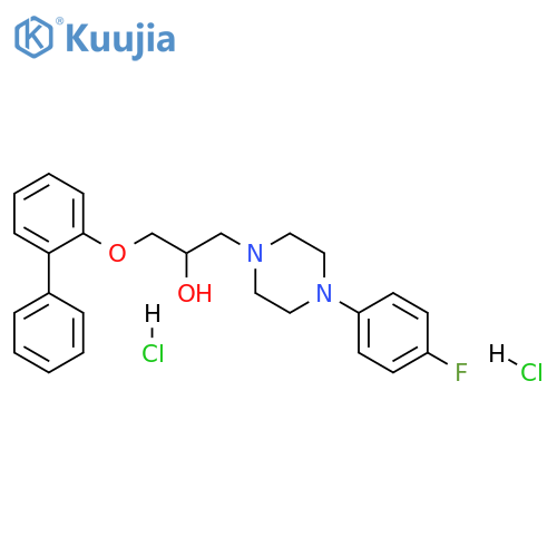 1-{[1,1'-biphenyl]-2-yloxy}-3-[4-(4-fluorophenyl)piperazin-1-yl]propan-2-ol dihydrochloride structure