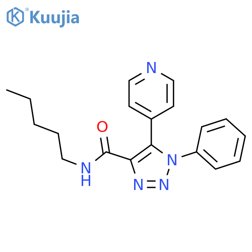 N-pentyl-1-phenyl-5-(pyridin-4-yl)-1H-1,2,3-triazole-4-carboxamide structure