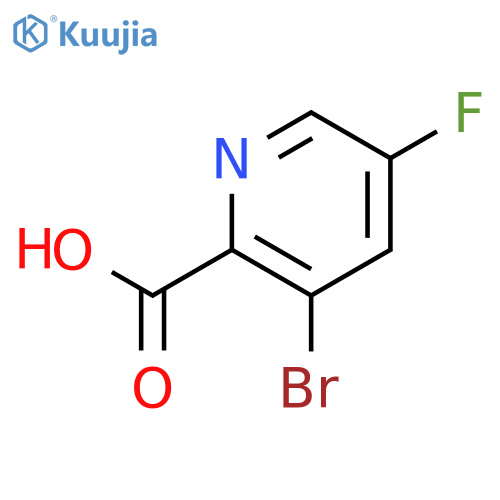 3-Bromo-5-fluoropyridine-2-carboxylic acid structure