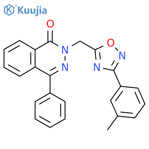 2-{[3-(3-methylphenyl)-1,2,4-oxadiazol-5-yl]methyl}-4-phenyl-1,2-dihydrophthalazin-1-one structure