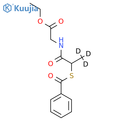N-(2-Benzoylmercaptopropionyl)glycine-d3 Ethyl Ester structure