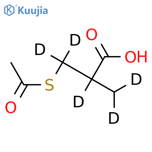 3-Acetylthio-2-methylpropanoic Acid-d5 structure