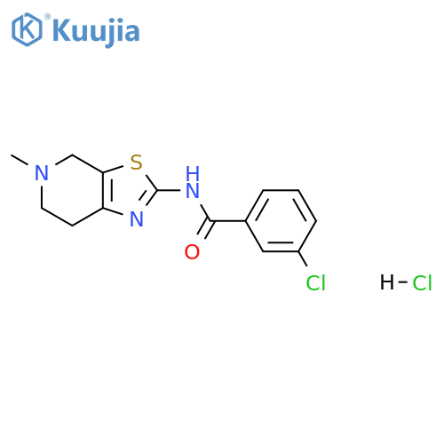 3-chloro-N-{5-methyl-4H,5H,6H,7H-1,3thiazolo5,4-cpyridin-2-yl}benzamide hydrochloride structure