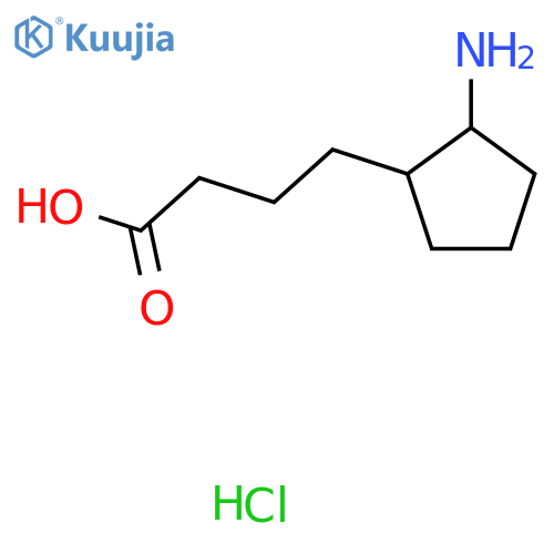 4-(2-Aminocyclopentyl)butanoic acid hydrochloride structure