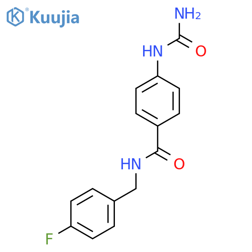 4-(carbamoylamino)-N-[(4-fluorophenyl)methyl]benzamide structure