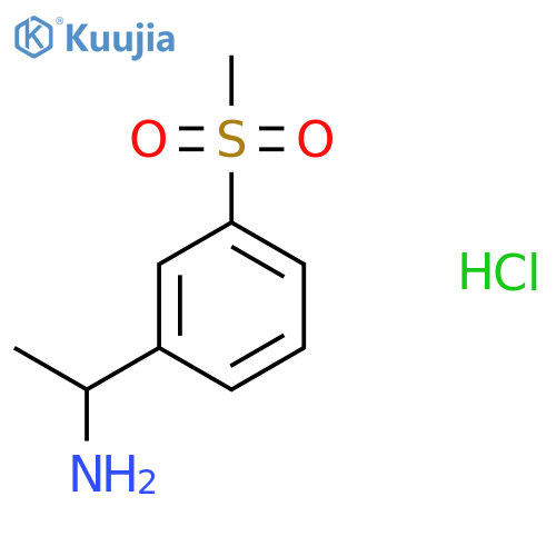 1-(3-methanesulfonylphenyl)ethan-1-amine hydrochloride structure
