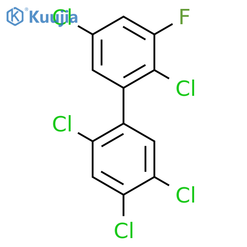 3-Fluoro-2,5,2',4',5'-pentachlorobiphenyl structure