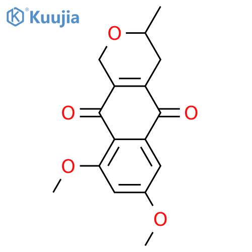3,4-Dihydro-7,9-dihydroxy-3-methyl-1H-naphtho[2,3-c]pyran-5,10-dione; (S)-form, Di-Me ether structure