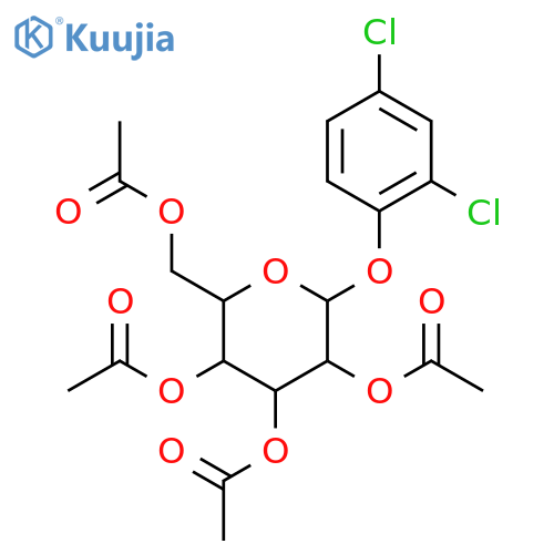 3,4,5-tris(acetyloxy)-6-(2,4-dichlorophenoxy)oxan-2-ylmethyl acetate structure