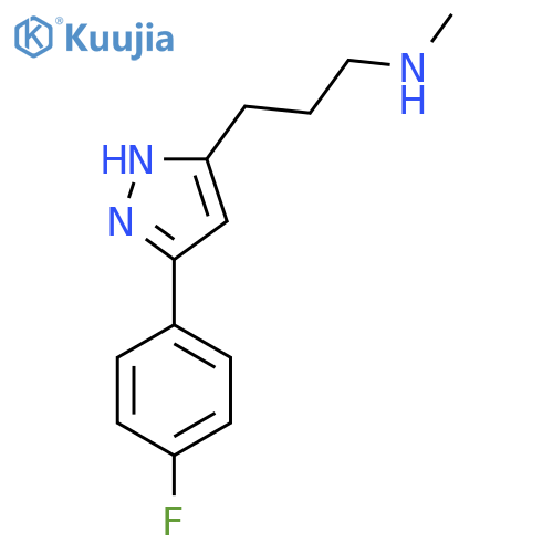 {3-5-(4-Fluorophenyl)-2H-pyrazol-3-ylpropyl}(methyl)amine structure