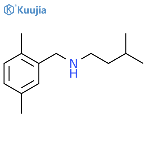 (2,5-dimethylphenyl)methyl(3-methylbutyl)amine structure
