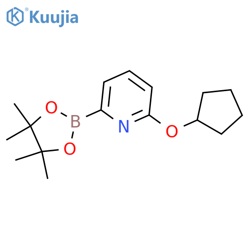 2-(Cyclopentyloxy)-6-(4,4,5,5-tetramethyl-1,3,2-dioxaborolan-2-yl)pyridine structure