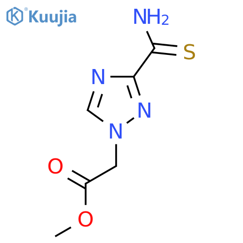 methyl 2-(3-carbamothioyl-1H-1,2,4-triazol-1-yl)acetate structure