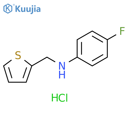 4-fluoro-N-(thiophen-2-ylmethyl)aniline hydrochloride structure