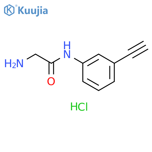 2-amino-N-(3-ethynylphenyl)acetamide hydrochloride structure