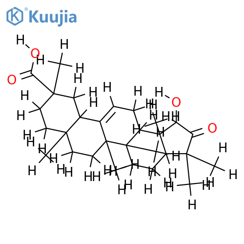 3-oxo-1alpha-hydroxy-2-nor-1,3-cycloolean-12-en-30-oic acid structure