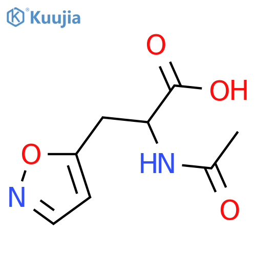 2-acetamido-3-(1,2-oxazol-5-yl)propanoic acid structure