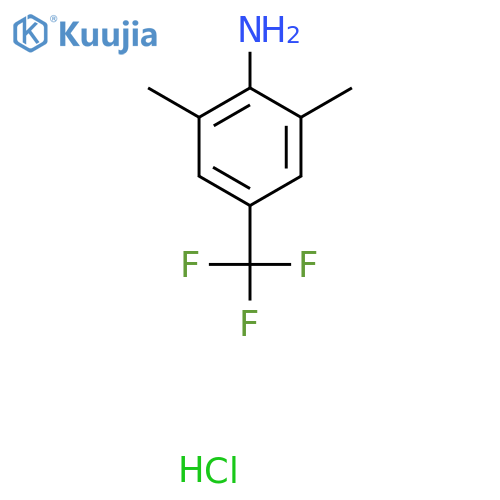 Benzenamine, 2,6-dimethyl-4-(trifluoromethyl)-, hydrochloride (1:1) structure