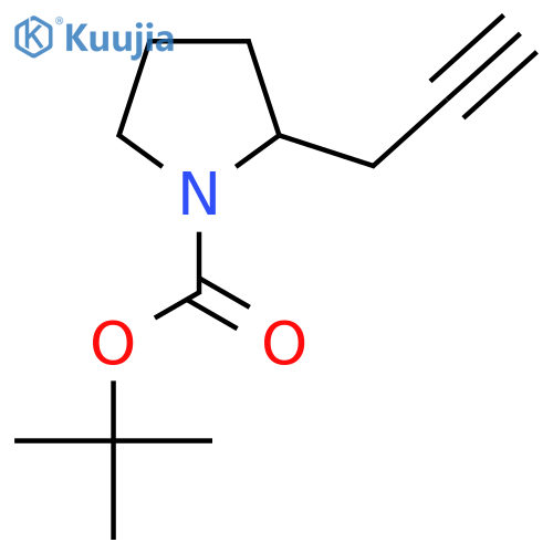 tert-butyl 2-(prop-2-yn-1-yl)pyrrolidine-1-carboxylate structure