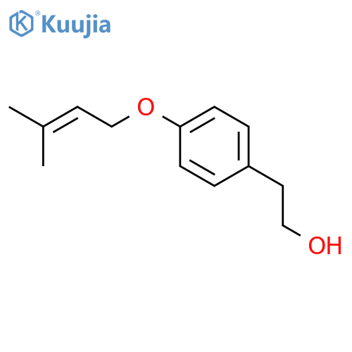 Benzeneethanol,4-[(3-methyl-2-buten-1-yl)oxy]- structure