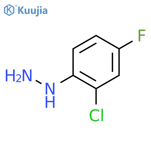 (2-Chloro-4-fluorophenyl)hydrazine structure