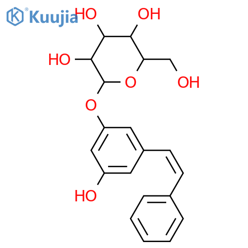 3,5-Dihydroxystilbene; (E)-form, Mono-O-β-D-glucopyranoside structure