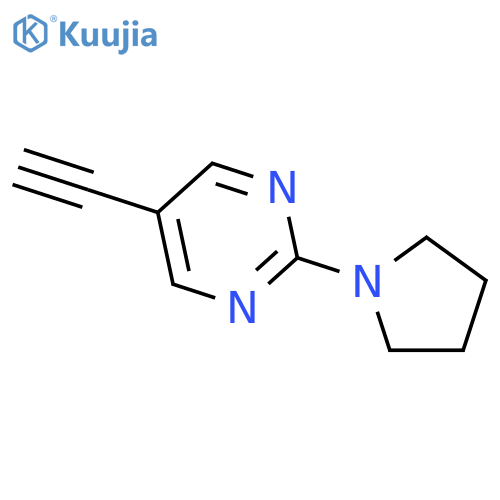5-ethynyl-2-(pyrrolidin-1-yl)pyrimidine structure