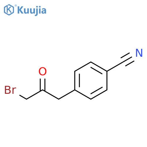 4-(3-bromo-2-oxopropyl)benzonitrile structure
