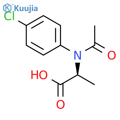 (2S)-2-N-(4-chlorophenyl)acetamidopropanoic acid structure
