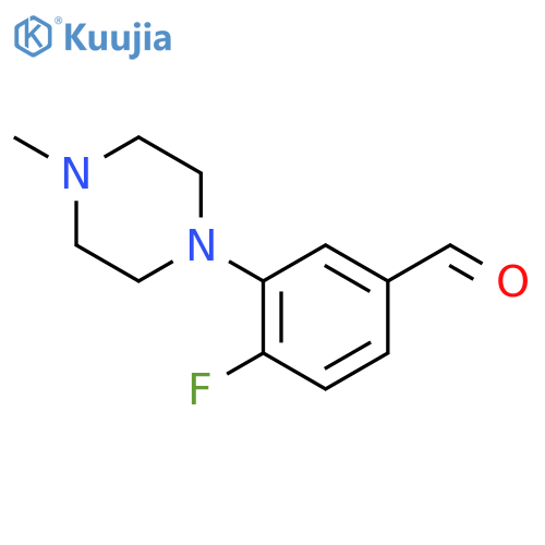 4-fluoro-3-(4-methylpiperazin-1-yl)benzaldehyde structure